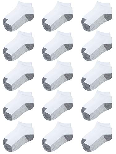 Coobey 15 Pack Kids' Half Cushion Low Cut Athletic Ankle Socks Boys Girls Ankle Socks