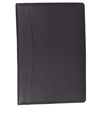 AmazingHind Leatherette Material Professional File Folders for Certificates, Documents Holder with 2 Rings and 40 Leafs. Size: FS | Color:Black