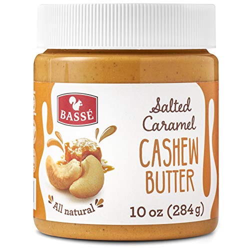 Basse All Natural Cashew Butter with Salted Caramel, Smooth and Creamy, Gluten Free 10 Oz (1 Jars)
