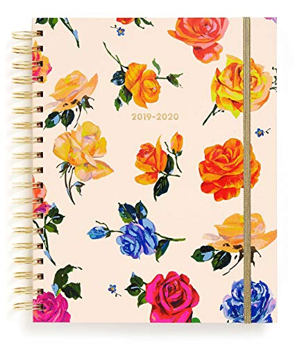 Ban.do 17 Month 2019-2020 Large Daily Planner with Weekly & Monthly Views, 10" x 8", Dated August 2019 - December 2020, Coming Up Roses