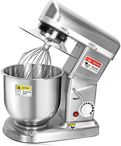 CGOLDENWALL Multi Functional Stand Mixer Tilt-Head Stand Mixer Stainless Steel Kitchen Food Mixing Machine Dough Mixer Egg Beater With Dough Hook, Egg Whisk, Beater (SL-B7 7L(6.6 quarts))