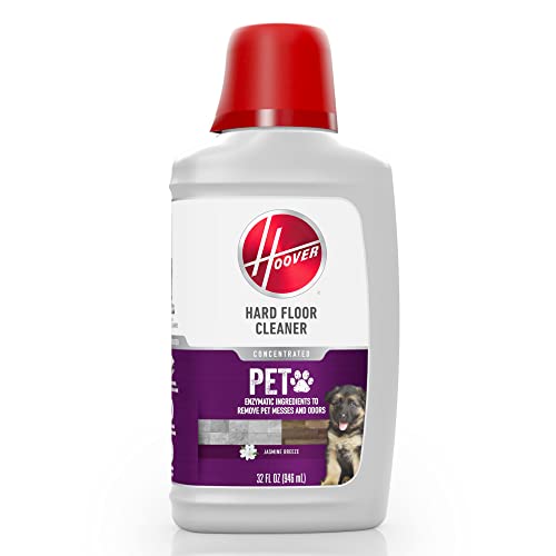 Hoover Paws & Claws Hard Surface Floor Cleaner, Concentrated Pet Cleaning Solution for FloorMate Machines, 32oz Formula, AH30429, White
