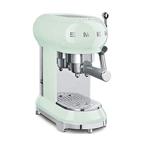 Smeg 50's Retro Style Espresso Machine, Pastel Green ECF01PGUS
