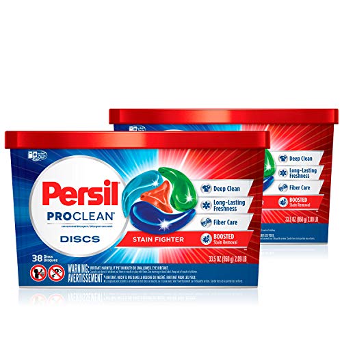 Book Cover Persil Discs Laundry Detergent Pacs, Stain Fighter, 38 Count, Pack of 2, 76 Total Loads