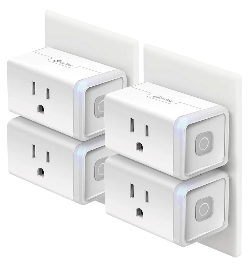 Book Cover Kasa Smart Plug HS103P4, Smart Home Wi-Fi Outlet Works with Alexa, Echo, Google Home & IFTTT, No Hub Required, Remote Control, 15 Amp, UL Certified, 4-Pack, White Mini 4-Pack