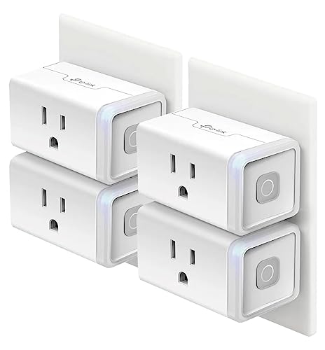 Kasa Smart Plug HS103P4, Smart Home Wi-Fi Outlet Works with Alexa, Echo, Google Home & IFTTT, No Hub Required, Remote Control, 15 Amp, UL Certified, 4-Pack, White Mini 4-Pack