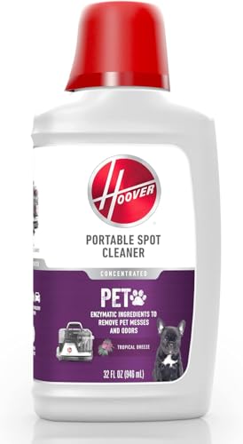 Hoover Carpet Paws & Claws Premixed Spot Machine Cleaning Shampoo, Pet Stain Solution and Odor Remover, 32oz Cleaner Formula, AH31700, White, 32 Fl Oz