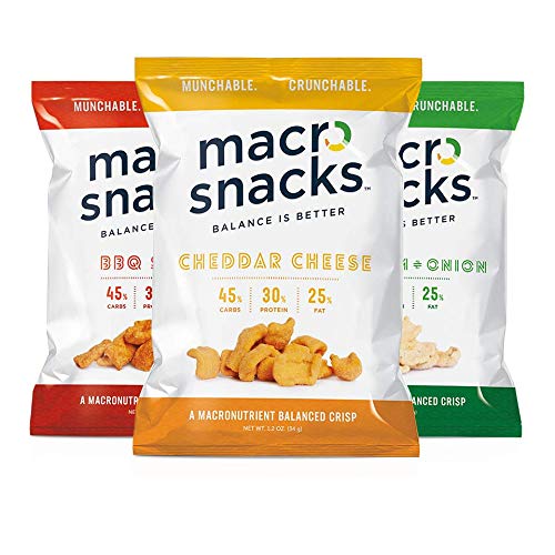 Macro Snacks Plant-Based Protein Chips, Variety, High Protein 11g from Plants, Non-GMO, Gluten Free, Vegan, All Natural, 1.2 Ounce (Pack of 6)