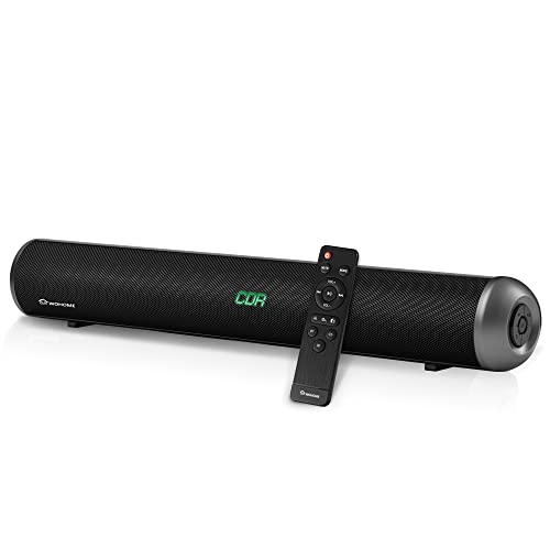 Wohome Sound Bar S88 20-Inch 50W Audio Stereo Home Theater Soundbar Speaker, with Bluetooth 5.0, 3D Surround Sound, 3 EQs, Optical/Aux/Coaxial/HDMI/USB, Compatible with 4K & HD & Smart TV