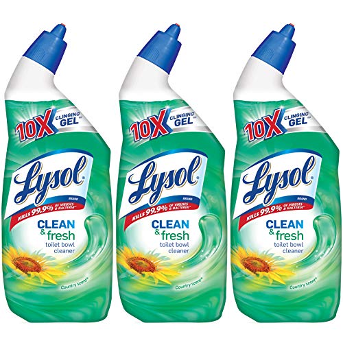 Lysol Power & fresh Toilet Bowl Cleaner, Forest Rain scent, 72 Fl. Oz, Pack of 3
