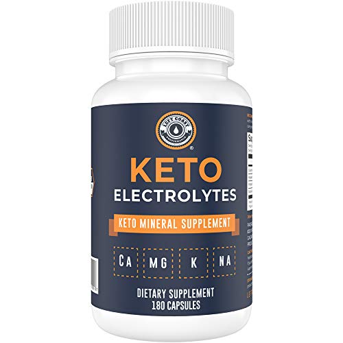 Book Cover Keto Electrolyte Supplement, 180 Capsules. Electrolyte Pills for Ketogenic Diet. Magnesium, Potassium, Sodium, Calcium. Electrolytes Keto Tablets for Hydration Support* by Left Coast Performance