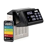 Vesta Precision Sous Vide Cooker, NSF Certified, 40L Capacity, App Control, Large Display Screen, Foldable Design, IPX7 Waterproof, 1200W High Performance Commercial Immersion Circulator for Kitchen