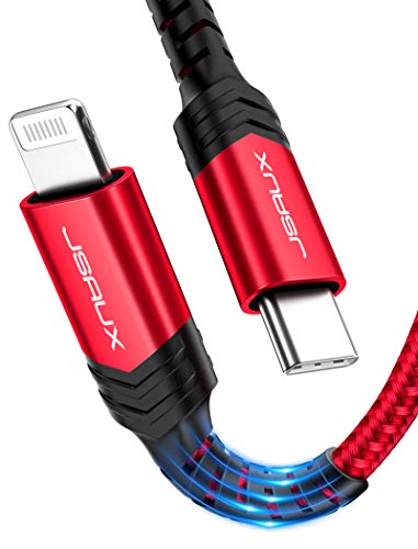 USB C to Lightning Cable, JSAUX 6FT [Apple MFi Certified] iPhone 13 Fast Charging Cord USB C iPhone Cable for iPhone 13/13 Pro/13 Pro Max/12/12 Mini/12 Pro Max/11 Pro Max/X/XS/XR/8, iPad 8, Airpods