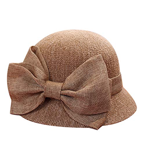 Snday88 Sun Hats for Women Bow Soft Hat Summer Beach Fisherman Cap Moisture Wicking Fabric, UV Protection