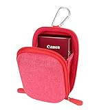 Aenllosi Hard Carrying Case Replacement for Canon PowerShot ELPH 170/180/190/300/330/340/350/360 Digital Camera (Carrying Case, Red)