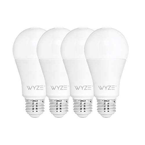 Book Cover Wyze Labs WLPA19-4 Smart Wyze Bulb, 4 Count (Pack of 1), White