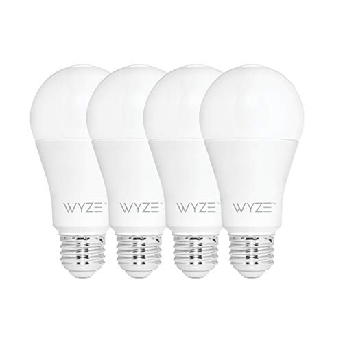 Wyze Labs WLPA19-4 Smart Wyze Bulb, 4 Count (Pack of 1), White