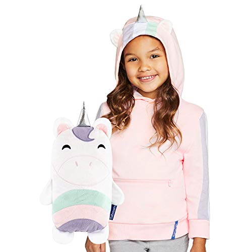 Book Cover Cubcoats Uki The Unicorn - 2-in-1 Transforming Hoodie and Soft Plushie - Pink and White