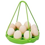 PRAMOO Silicone Egg Steamer Rack for Instant Pot Accessories, Pressure Cookers Sling Holds 9 Eggs for 5/6, 8 Quart