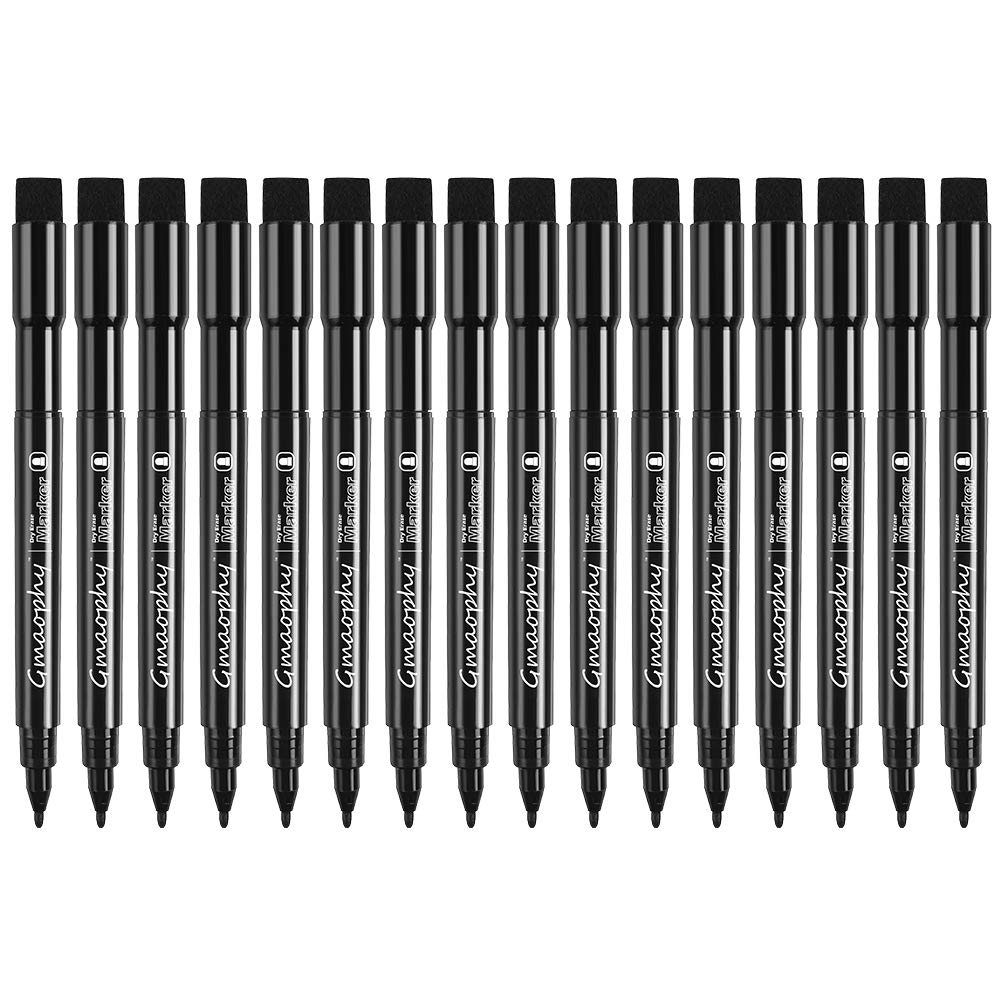 GMAOPHY Dry Erase Markers, 36 Pcs Black Fine tip Whiteboard Pens Erase Markers for Glass/Whiteboard/Porcelain/Plastic/School/Office Supplies