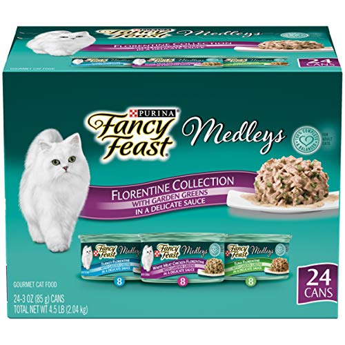 Purina Fancy Feast Gravy Wet Cat Food Variety Pack, Medleys Florentine Collection - (24) 3 oz. Cans