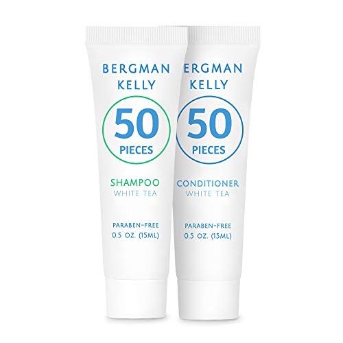BERGMAN KELLY Travel Shampoo and Conditioner Set, Delight Your Guests with a Revitalizing and Refreshing Hotel Toiletries and Gest Hospitality in Bulk