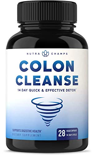 Colon Cleanse & Detox for Weight Loss [14 Day Quick Cleanser] Safe & Effective Formula with Probiotic & Digestive Enzymes for Constipation Relief - Capsules Supplement to Flush Toxins & Boost Energy