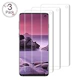 Galaxy S10 Screen Protector [3-Pack],Cafetec Screen Protector Compatible with Samsung Galaxy S10, Soft PET Full Coverage,Easy to Install (2019).