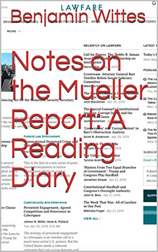Notes on the Mueller Report: A Reading Diary