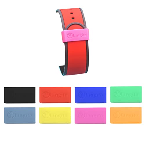 Magic Band Protectors | Multi-Color Smart Watch Security Bands | Made for Fitbit Charge, Charge HR, Garmin Vivofit, Disney Magic Band 2.0 & More (Pack of 8)