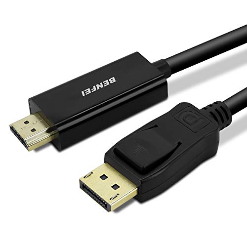Book Cover DisplayPort to HDMI Cable, Benfei DisplayPort to HDMI Male to Male 3 Meter Cable Gold-Plated Cord for Lenovo, HP, ASUS, Dell and Other Brand