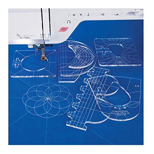 YICBOR New Ruler Template Sampler Set for Domestic Sewing Machine 1 Set = 6pcs #RL-06(2.9mm)