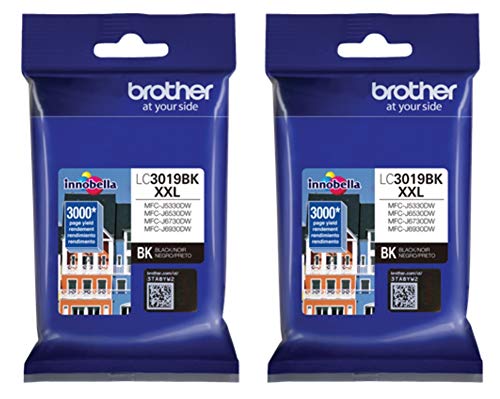 Brother LC-3019BK Super High Yield Ink Cartridge - Black - 2 Pack in Retail Packing …