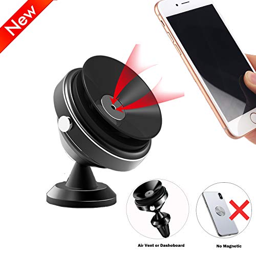 Car Phone Mount for Air Vent and Dashboard, Vacuum Suction (No Magnetic) 360° Rotation Car Phone Holder