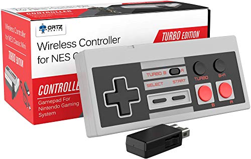 Book Cover Ortz NES Classic Edition Mini Controller [Turbo Edition] Rapid Buttons for Nintendo Gaming System [Nintendo NES] (Wireless)