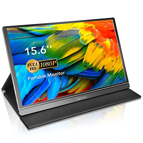 Portable Monitor - Lepow 15.6 Inch Computer Display 1920Ã—1080 Full HD IPS Screen USB C Gaming Monitor with Type-C Mini HDMI for Laptop PC MAC Phone Xbox PS4, Include Smart Cover & Screen Protector