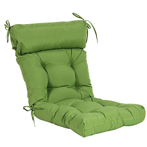 QILLOWAY Indoor/Outdoor High Back Chair Cushion ,Spring/Summer Seasonal Replacement Cushions.(Green)