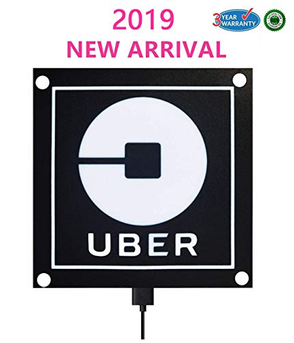 Rideshare Sign LED, NEW Rideshare Logo Taxi EL Car Sticker - Glow Light Sign Decal On Window with USB Powered, Rideshare LED Light Sign Decal Sticker on Car Windows for Rideshare and Taxi Driver