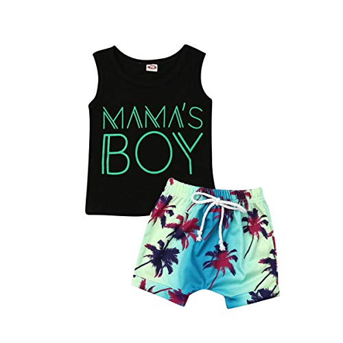Newborn Baby Boy Sleeveless Hooded Top Vest T-Shirt & Short Set Toddler Boy Outfit Summer Clothes Tracksuit