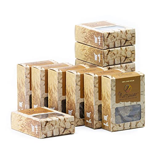 The Sugar Lab Turbinado Sugar Cubes - 1.2oz. To Go Packs - 12 Pack - Natural Kosher Vegan & Non-GMO Brown Sugar Cubes - Great Cane Brown Sugar for Tea and Coffee Sugar - Use Sugar Cubes for Cocktails