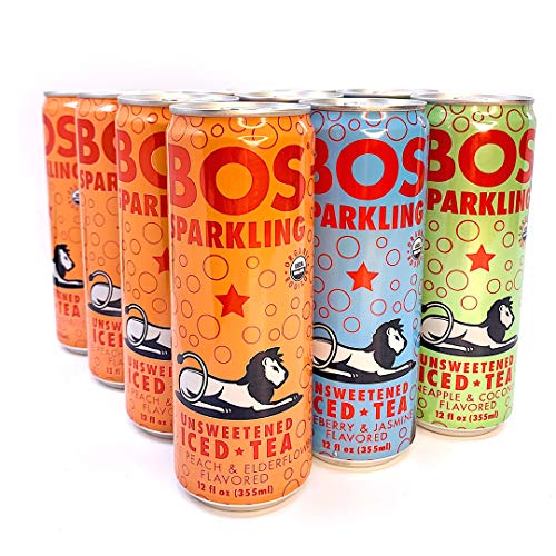 BOS Sparkling Unsweetened Iced Tea (Variety Pack)