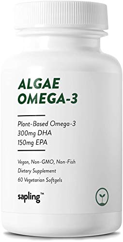 Vegan Omega 3 Supplement - Plant Based DHA & EPA Fatty Acids Alternative to Fish Oil - Supports Heart, Brain, Joint Health - Sustainably Sourced from Algae. Fish Oil Free for Men & Women - 60 Softgels