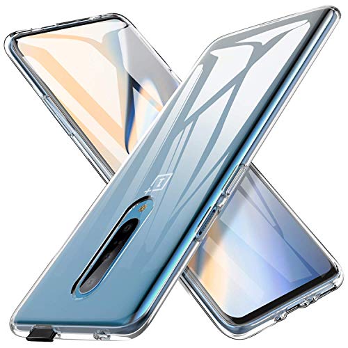 Oneplus 7 Pro Case, AINOYA Crystal Clear Soft TPU Bumper [Shock Absorption Technology] [Drop Cushion] Raised Bezels Slim Protective Cover for Oneplus 7 Pro (Transparent)