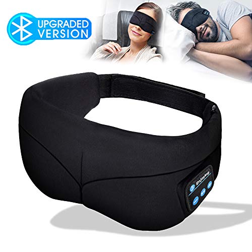Sleep Mask Headphones, Bluetooth Eye Mask, Headband Headphones with Built -in Speakers, Wireless Headphone for Sleeping, Meditation, Insomnia