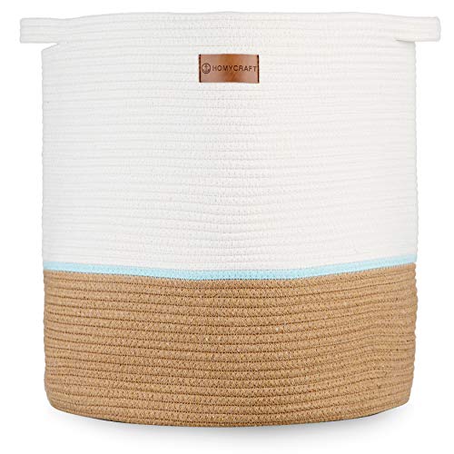 HomyCraft Extra Large Cotton Rope Basket 18x18x16