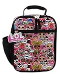 L.O.L. Surprise! Girls Soft Insulated School Lunch Box (One Size, Black/Pink)