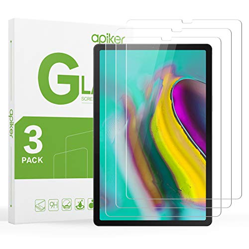 apiker [3 Pack] Galaxy Tab S5e Screen Protector, Tempered Glass Screen Protector for Samsung Galaxy Tab S5e 10.5 Inch 2019 Released (SM-T720 / SM-T725)