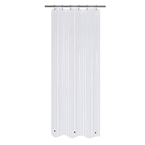 Mrs Awesome 32x72 Narrow Stall Shower Curtain Liner with 3 Magnets Clear PEVA 8G Thick & Heavy Duty, Waterproof, 32 x 72 inches, Clear