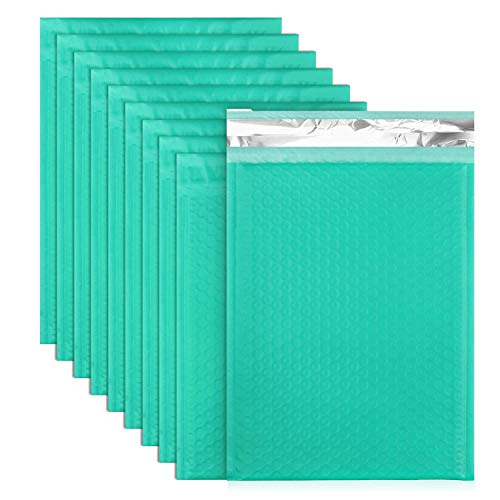 LANIAKEA 8.5x12” Teal Padded Envelopes Waterproof Poly Bubble Mailers Self Seal Mailing Shipping Envelopes 30pcs