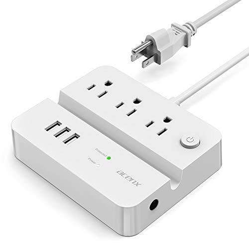 Surge Protector with USB Ports,Acenx Power Strip Outlet with 3 Outlets 3 USB Ports for Home Travel Cruise Ship,Desk Surge Protector,FCC UL Listed,5 ft Extension Cord,1250W/10A,1080 Joules
